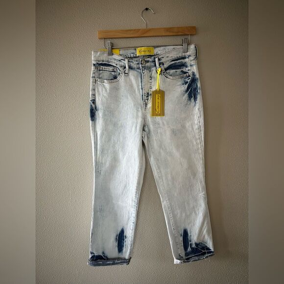 NWT Circus NY High Rise Slim Straight Bleached Denim Jeans Size 29 - Picture 1 of 6
